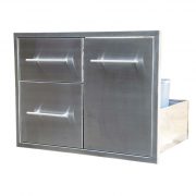 BBQ Island Double Drawer Slide Out Trash Combo 31×22 01